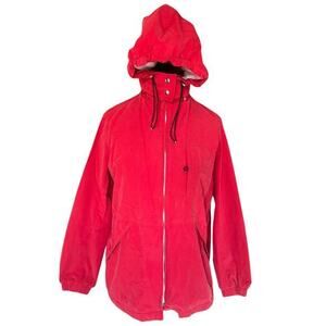 Giacca Sport fuchsia windbreaker and rain coat. Removeable hood, zip up size M